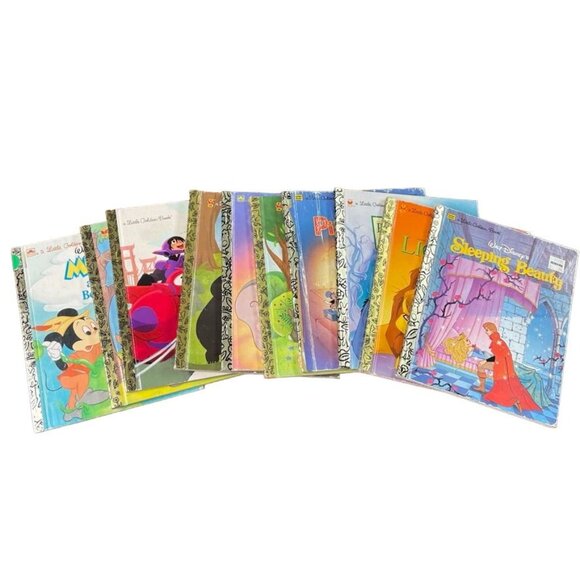 Lot 10 Little Golden Book Childrens Disney Titles Sleeping Beauty u Mickey Lion - Picture 2 of 8
